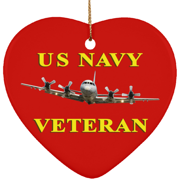 Navy Vet 2 Ornament - Heart