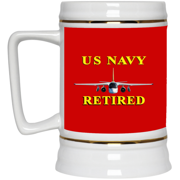 Navy Retired 2 Beer Stein - 22oz