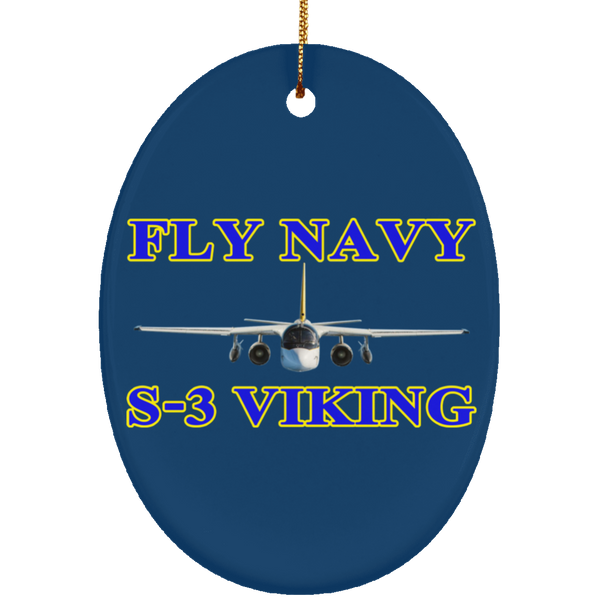 Fly Navy S-3 1 Ornament - Oval