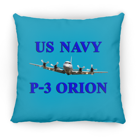 US Navy P-3 1 Pillow - Square - 14x14