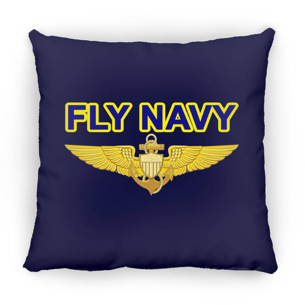 Fly Navy Aviator Pillow - Square - 14x14