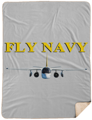 Fly Navy S-3 4 Blanket - Fleece Sherpa Extra Large