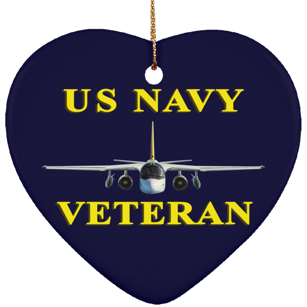 Navy Vet 3 Ornament - Heart