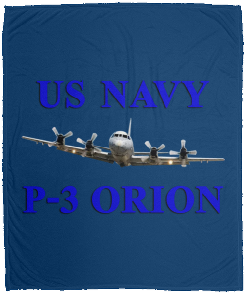 US Navy P-3 1 Blanket - Cozy Plush Fleece Blanket - 50x60