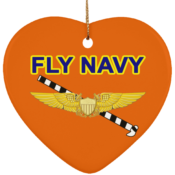 Fly Navy Tailhook 3 Ornament - Heart