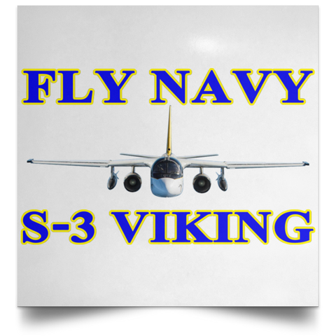 Fly Navy S-3 1 Poster - Square