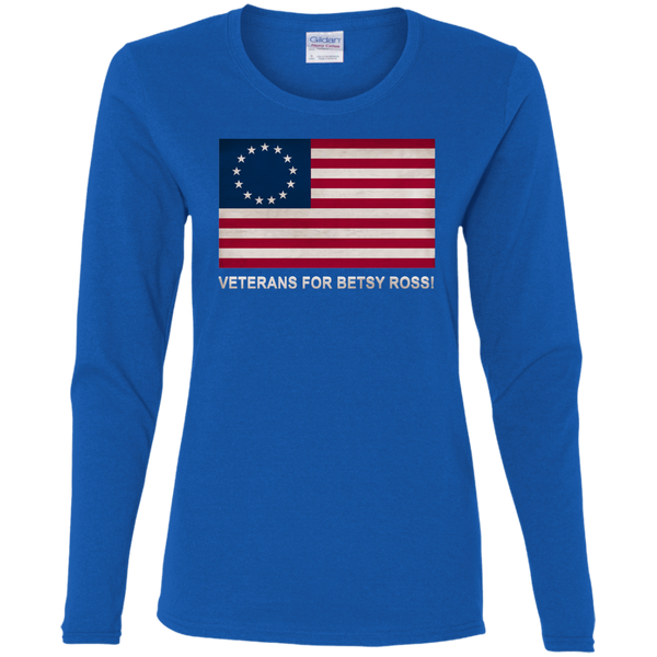 Betsy Ross Vets 2 Ladies' Cotton LS T-Shirt