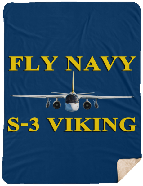 Fly Navy S-3 3 Blanket - Fleece Sherpa Extra Large