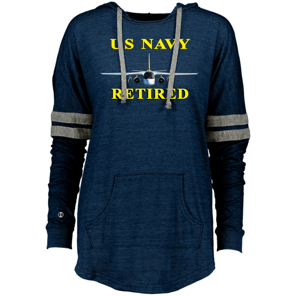 Navy Retired 2 Ladies' Hooded Low Key Pullover