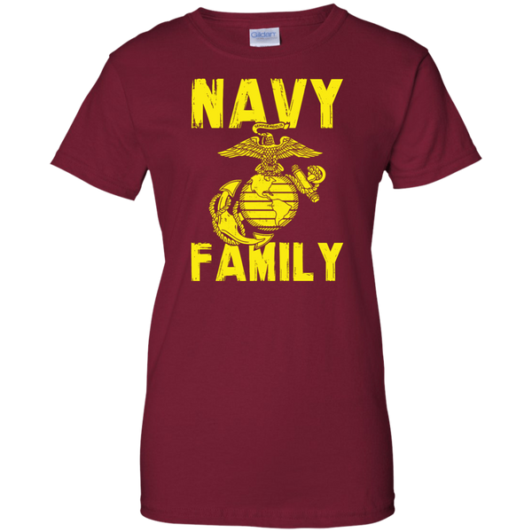 Navy Family Semper Fi Ladies' Cotton T-Shirt