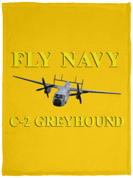 Fly Navy C-2 3 Blanket - Cozy Plush Fleece Blanket - 30x40