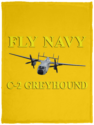 Fly Navy C-2 3 Blanket - Cozy Plush Fleece Blanket - 30x40