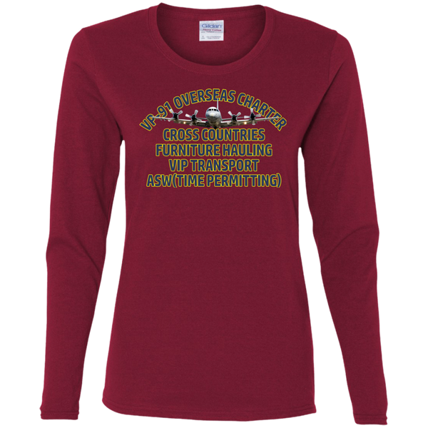 VP 91 8 Ladies' Cotton LS T-Shirt