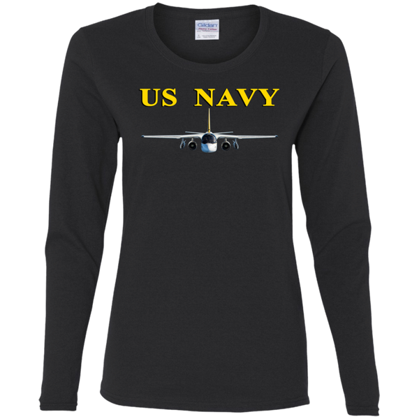 US Navy S-3 4 Ladies' Cotton LS T-Shirt