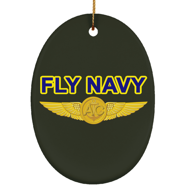 Fly Navy Aircrew Ornament - Oval