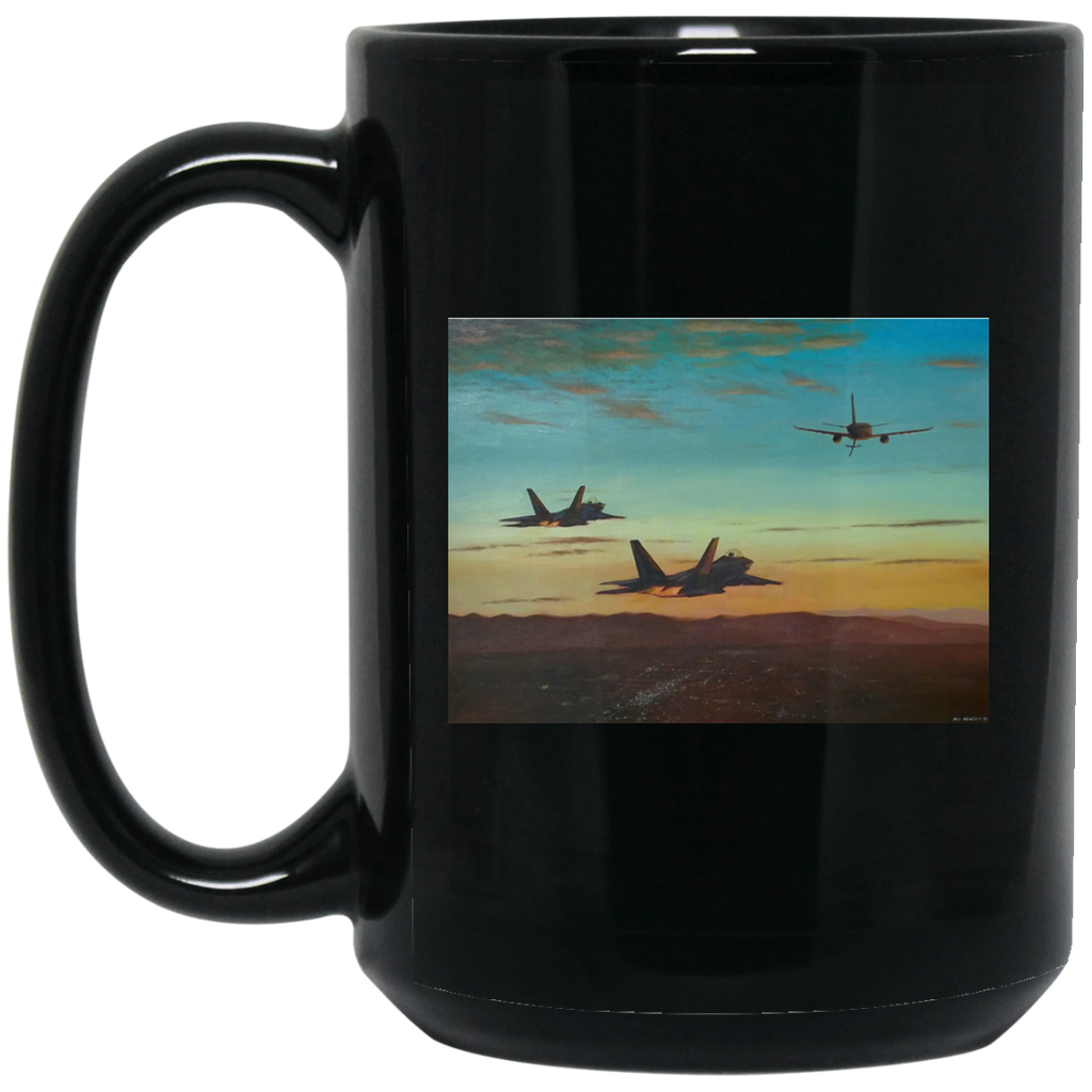 Time To Refuel Black Mug - 15oz