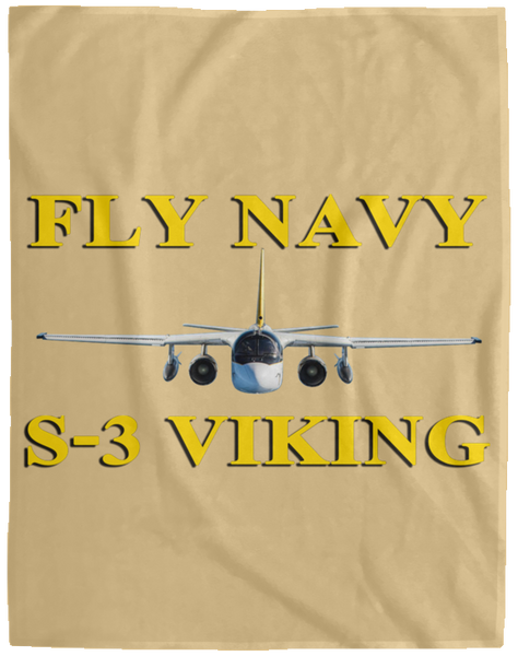 Fly Navy S-3 3 Blanket - Velveteen Micro Fleece Extra Large