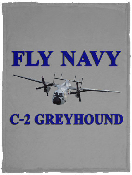 Fly Navy C-2 1 Blanket - Cozy Plush Fleece Blanket - 30x40