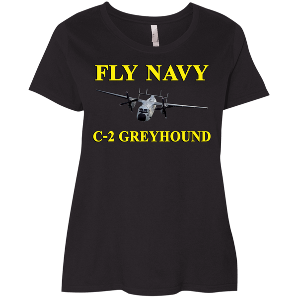 Fly Navy C-2 3 Ladies' Curvy T-Shirt