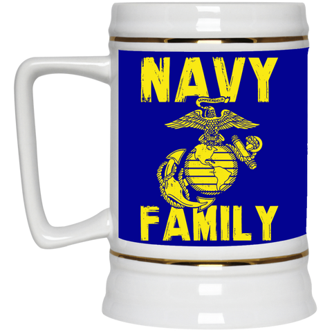 Navy Family Semper Fi 1 Beer Stein - 22 oz