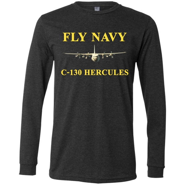 Fly Navy C-130 3 Jersey LS T-Shirt