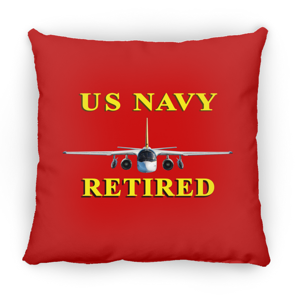 Navy Retired 2 Pillow - Square - 14x14