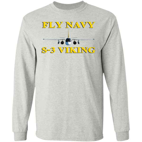 Fly Navy S-3 3 LS Ultra Cotton T-Shirt