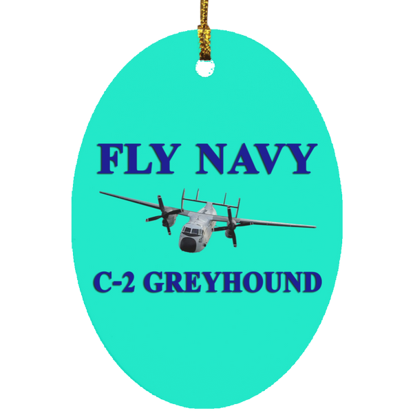 Fly Navy C-2 1 Ornament - Oval