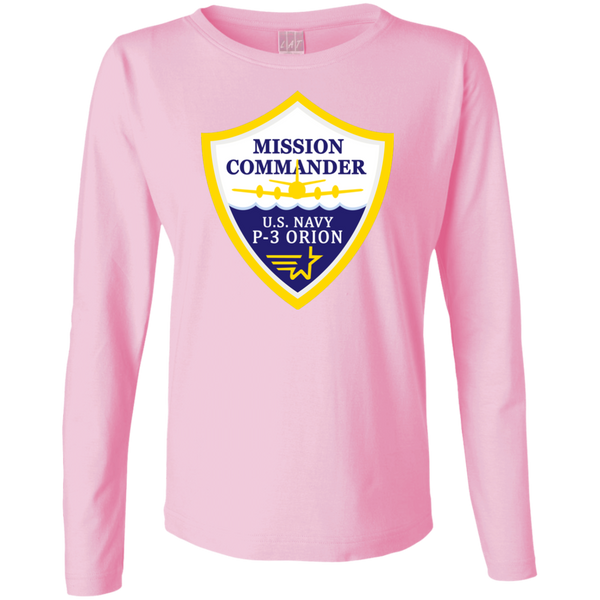 P-3 Orion 3 MC Ladies' LS Cotton T-Shirt