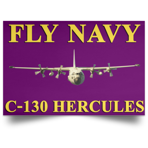 Fly Navy C-130 3 Poster - Landscape