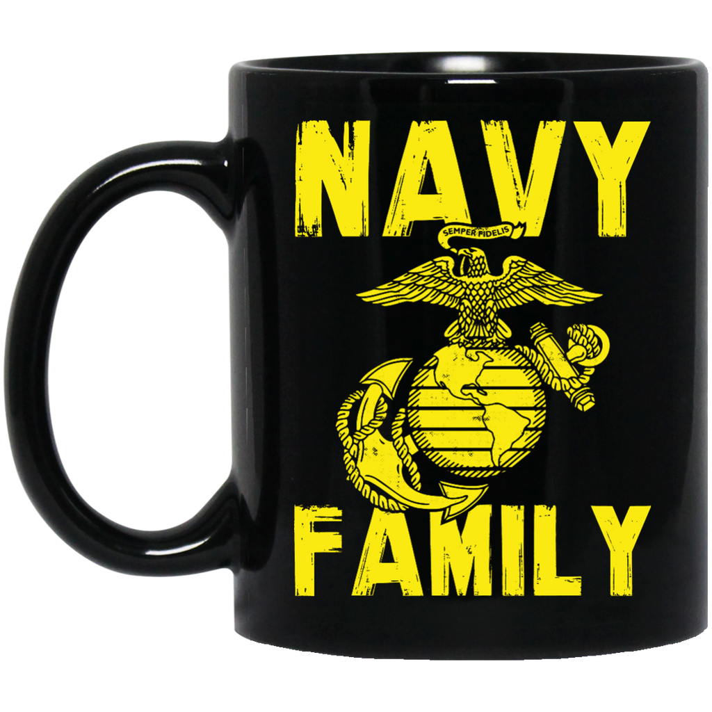 Navy Family Semper Fi 1 Black Mug - 11oz