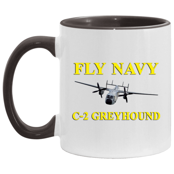 Fly Navy C-2 3 Accent Mug - 11oz