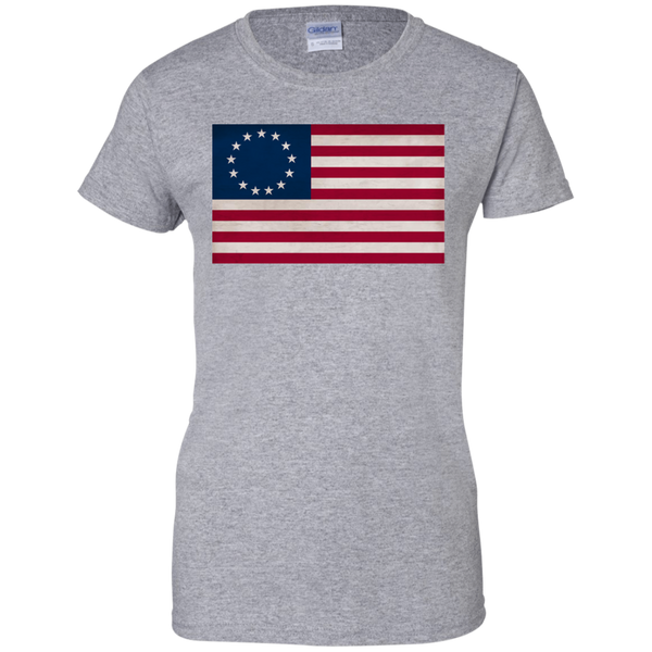 Betsy Ross Flag Ladies' Cotton T-Shirt