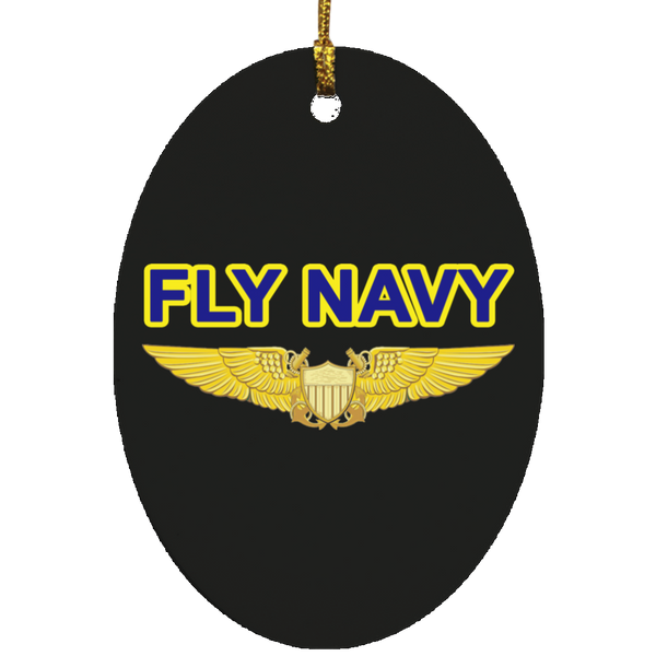 Fly Navy NFO Ornament - Oval