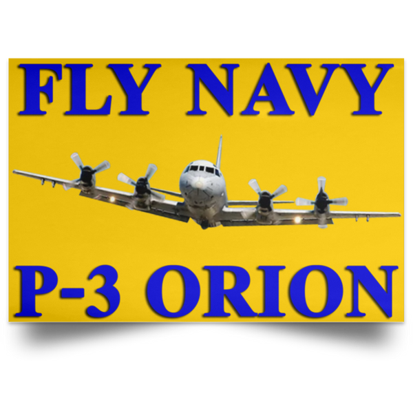 Fly Navy P-3 1 Poster - Landscape