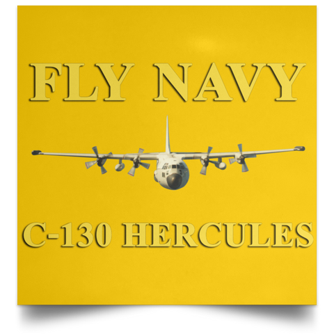 Fly Navy C-130 3 Poster - Square