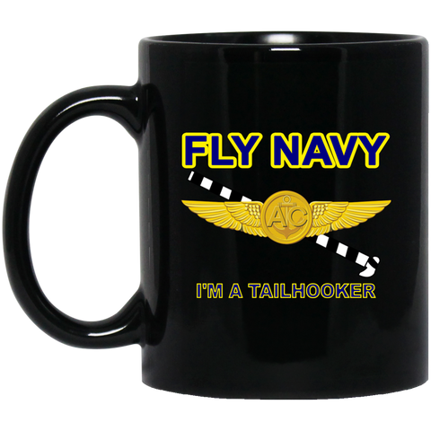 Fly Navy Tailhooker 2 Black Mug - 11oz