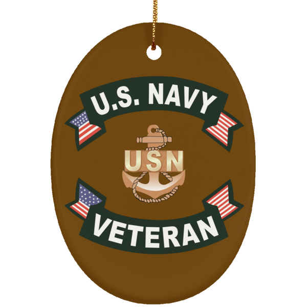 Navy Veteran 1 Ornament - Oval