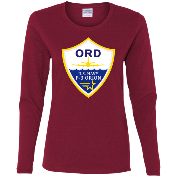 P-3 Orion 3 ORD Ladies' Cotton LS T-Shirt