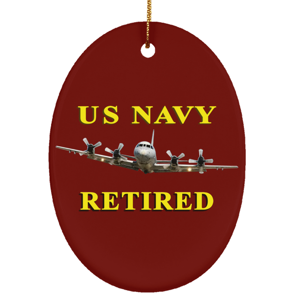 Navy Retired 1 Ornament - Oval