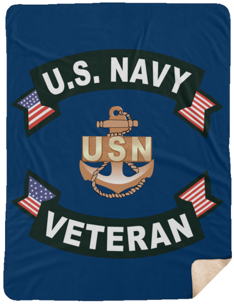 Navy Veteran Blanket - Sherpa 60X80
