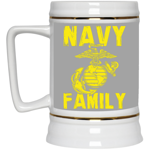 Navy Family Semper Fi 1 Beer Stein - 22 oz