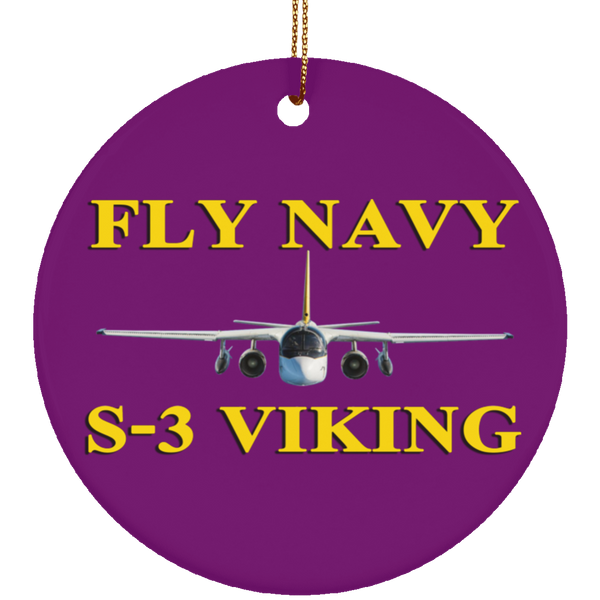 Fly Navy S-3 3 Ornament – Circle