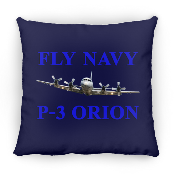 Fly Navy P-3 1 Pillow - Square - 16x16