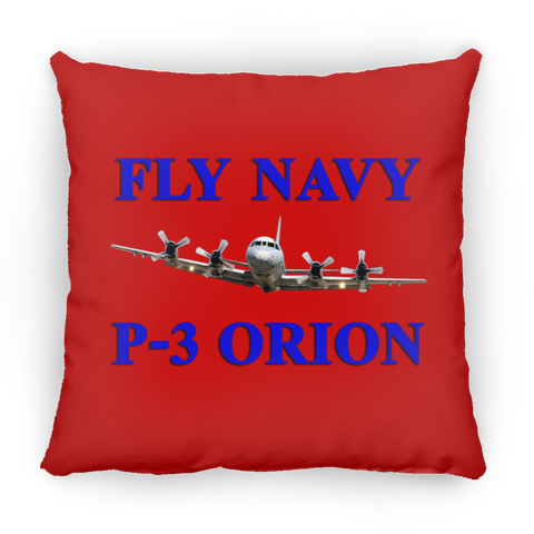 Fly Navy P-3 1 Pillow - Square - 16x16