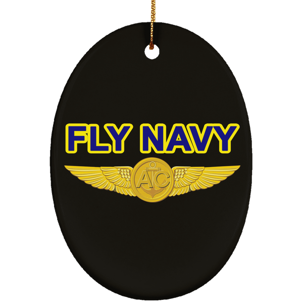 Fly Navy Aircrew Ornament - Oval