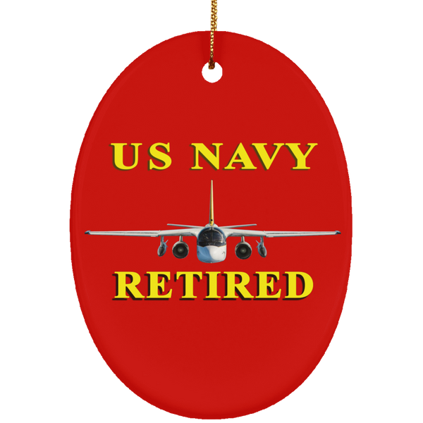 Navy Retired 2 Ornament - Oval