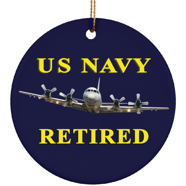 Navy Retired 1 Ornament – Circle