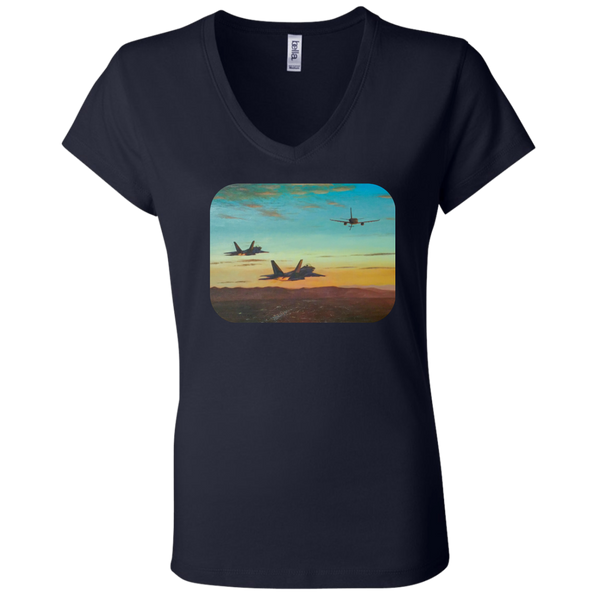 Time To Refuel 2 Ladies' Jersey V-Neck T-Shirt