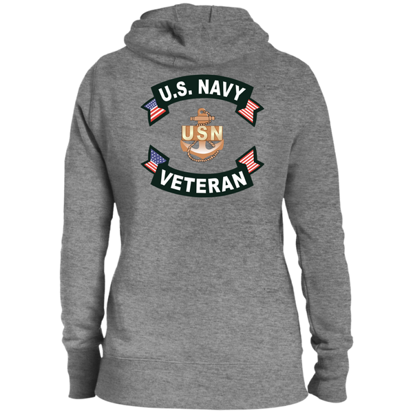 Navy Veteran 1b Ladies' Pullover Hooded Sweatshirt